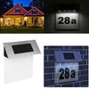 Solar House Numbers Address Sign Weather Proof LED Address Plaque with Light Sensor for Home