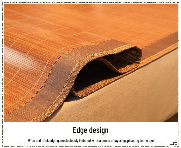 Double-Sided Foldable Bamboo Cool Mat with Ice Silk - Ideal for Children & Students' Dormitories - Free Shipping