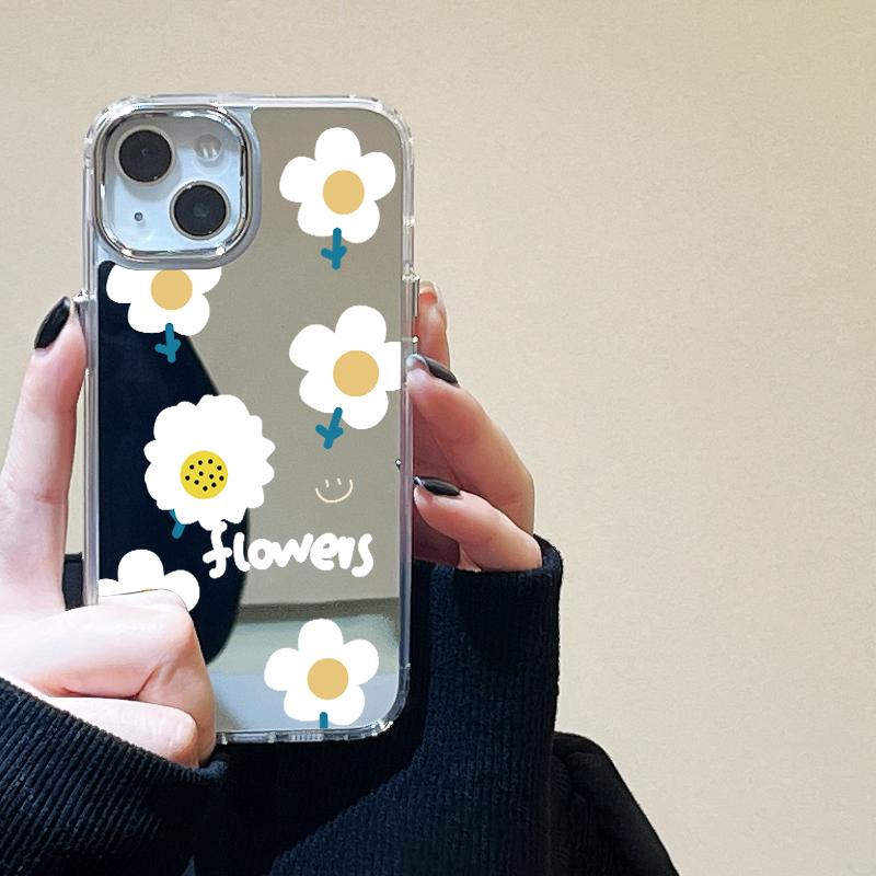 

Чехлы для мобильных телефонов iPhone 11 13 XR 15 Pro Max 12 14 Pro Max Чехол iPhone 16 XS Max Зеркальный защитный чехол Зеркальный Изысканный мультяшный водонепроницаемый iPhone 16 Pro Max роман серебряный