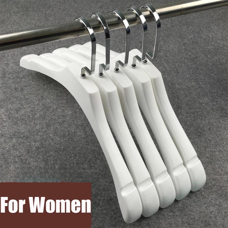 Высококачественная женская вешалка для пальто вешалки с имитацией дерева из полипропилена для одежды платьев нескользящая вешалка с пазом для брюк 5 шт 5PCS 1778₽