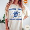 Houston Mám Tolik Problémů Tričko, Vtipné Vintage Mýval Tričko, Mýval Vesmírné Tričko, Unisex Comfort Colors Tričko, Retro Grafické Tričko