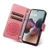 For Motorola Moto G56 5G Leather Wallet Case Sunflower Imprinted Phone Cover