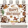 1Pcs Western Cowboy Happy Birthday Decoration Background Backdrop For Photo Studio Photo Booth Party