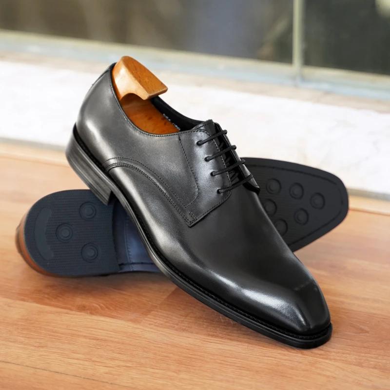 Big Size 38-48 Handcrafted Mens Oxford Shoes Black Brown PU Leather Square Toe Dress Shoes Classic Business Formal Man Shoes2024