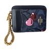 New COACH Coated Canvas Card Holder Mini Women's Blue CZ468-IMDEI