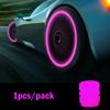 1/4/8pcs  Luminous Car Tire Valve Cap Fluorescent Night Glowing Decor Motorcycle Bike Wheel Nozzle Dustproof Tyre Valve Stem Cap