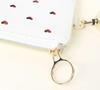 Flower Ring Pass Case Heart Pattern (with Reel) GPC0050-IV (Ivory)