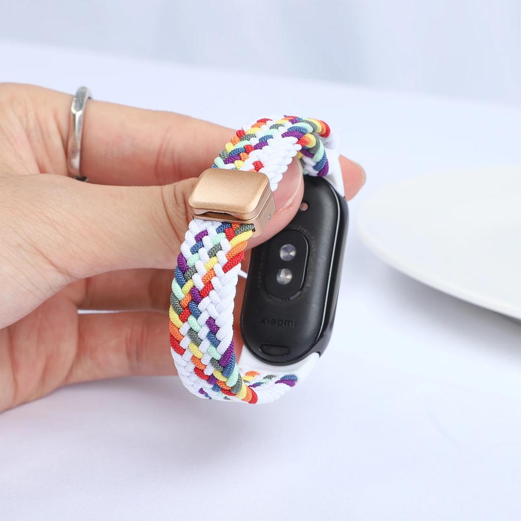 Magnetic Braided strap for Xiaomi Mi Band 10 Accessories breathable nylon Bracelet belt pulseira correas for Xiaomi Mi band 9 8