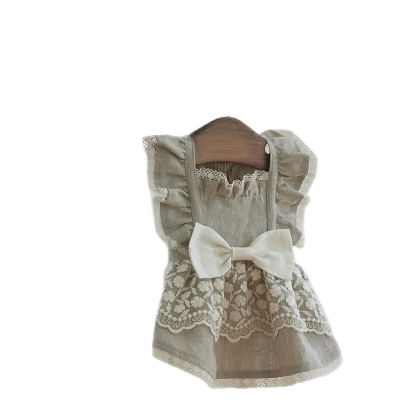 Pet Dog Cat Clothes Cotton Lace Dress Maltese Small Dogs