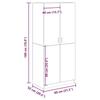 VidaXL Garde-robe chêne artisanal 80x52x180 cm bois d'ingénierie, placard, rangement pour vêtements, armoire en tissu, 855883