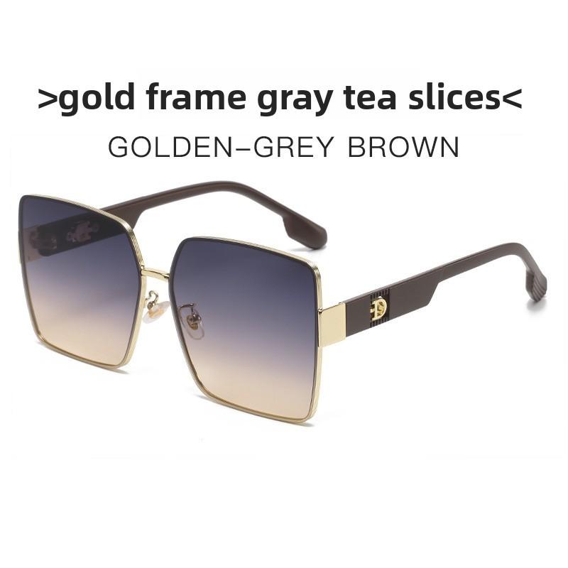 Fashion Oversized Square Sunglasses With Gradient Lenses For Casual Wear And Sun Protection