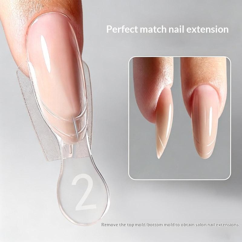 168 Pcs Of Dual-Form Nail Forms - Nail Molds, Can Quickly Extend Nails, No Paper Forms Needed 14 Sizes Nail Art Tools