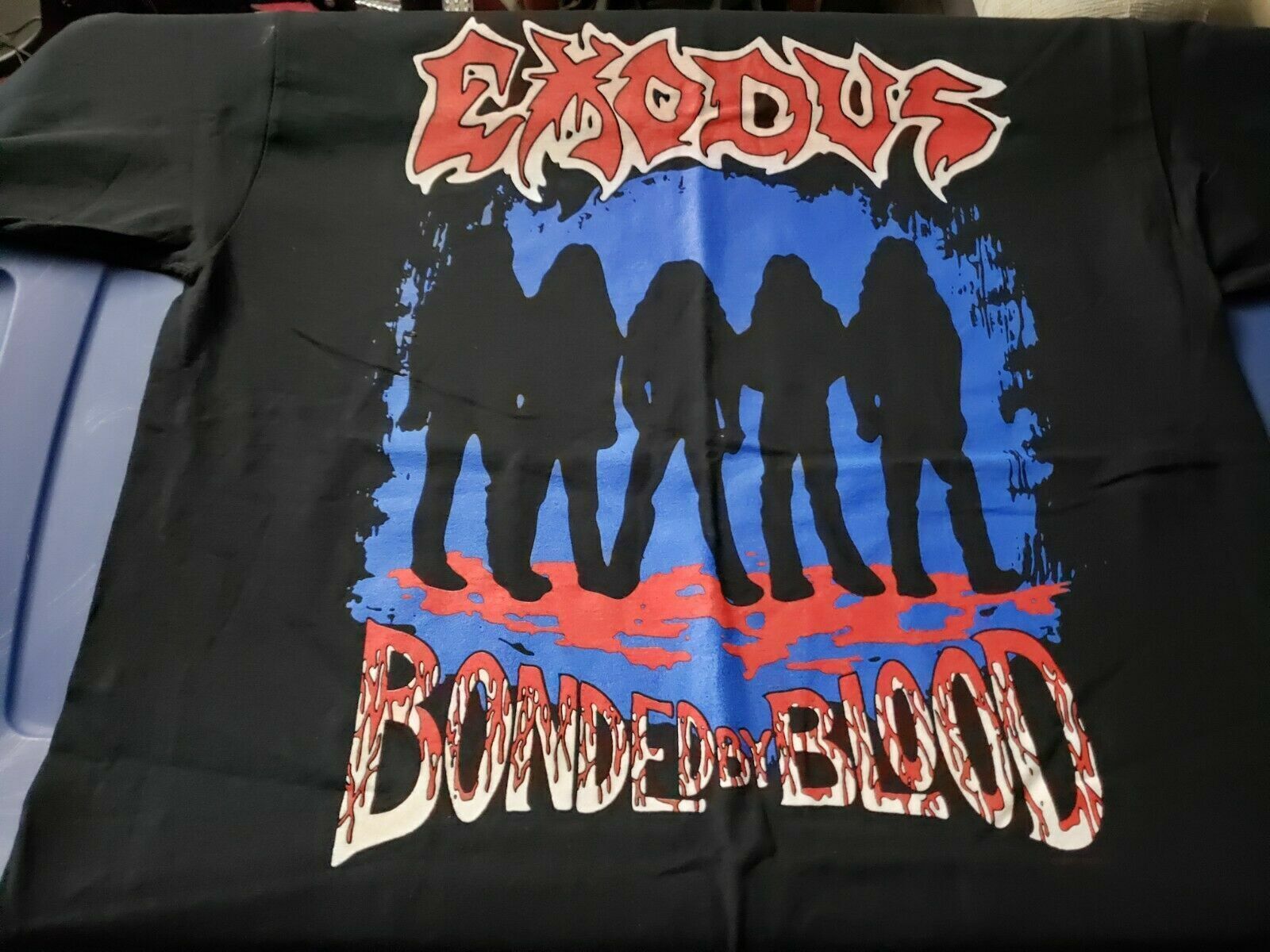EXODUS Bonded By Blood Shadow Band Cotton Black Men T-shirt XXL