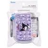 Skater Children's Lunch Box, Small Size, 1 Tier, 270ml, Fluffy Dome-Shaped Kids Lunch, Antibacterial Treatment, Made in Japan, Sanrio Kuromi Ushiro Sh