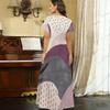 Women Plus Size V Neck Short Sleeve Geometric Printed Straight Maxi Dress