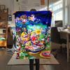 Super Mario Cartoon printing Flannel Blanket Bedroom Sofa Camping Warm blanket Gifts for family and friends-MJ017