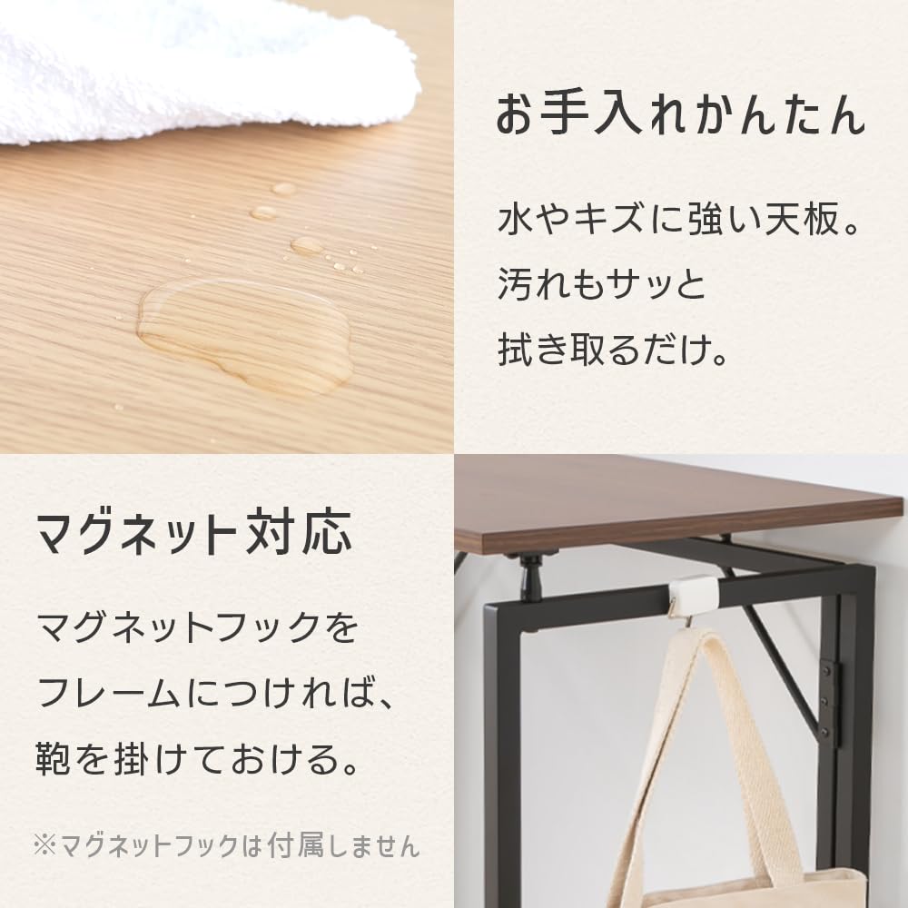 IRIS PLAZA Folding Study Folding Compact Computer White Desk, Desk, Desk, Desk,