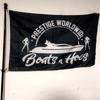 Boats and Hoes Vlag 3x5ft (90x150cm) - Grappige Nieuwigheid Banner voor Boot/Tuin/Kamperen Polyester Binnen-Buiten Feest Decoratie