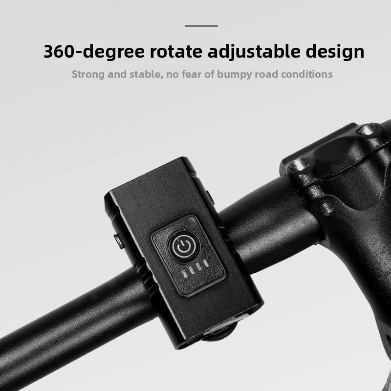 Bicycle Front Light Aluminum Alloy Bright Led For Night Riding And Commuting