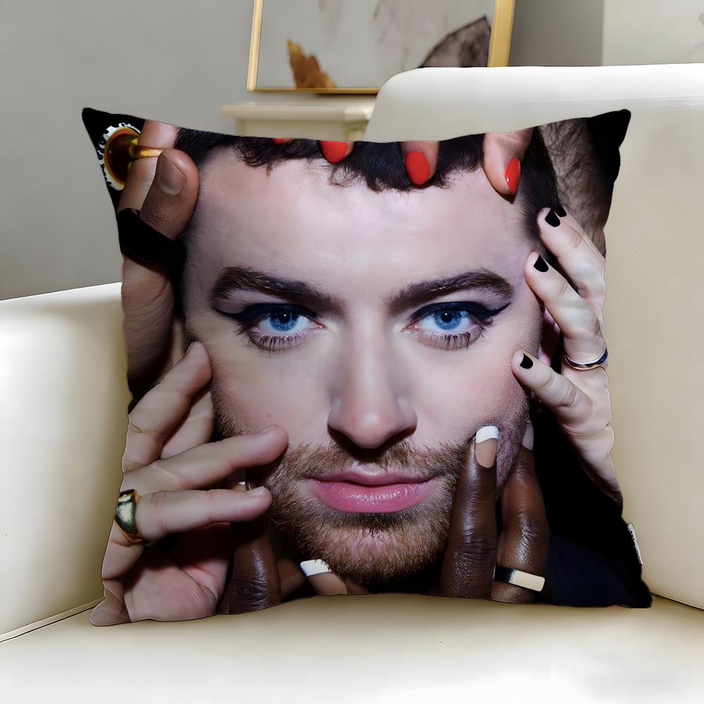 Popular Singer Sam Smith Cushion Cover Soft  EasyWash Pillow Case  Versatile for Couch Bed Travel and Office
