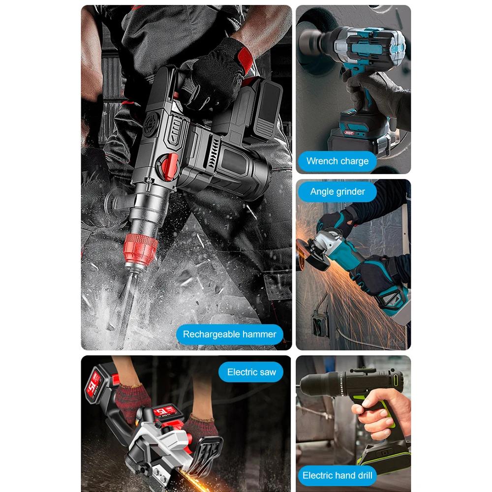 12.6V 2A/18V 21V 1.8A 2A Lithium Battery Charger for Makita Electric Drill Polishing Machine Lawn Mower Washer Battery Adapter