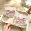 Ruffled Lace Lolita Wrist Cuffs Floral Lace Sweater Cuff Covers Hand Sleeves  Maid Cosplay