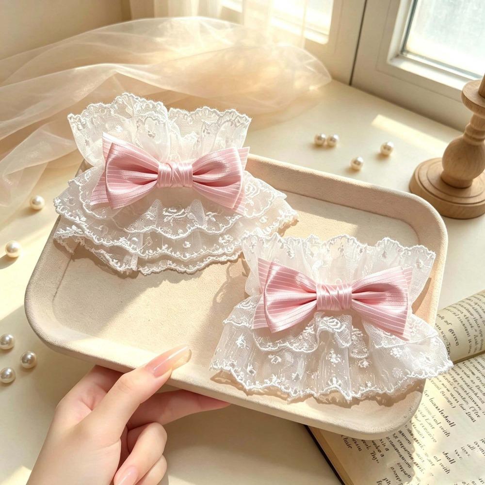 Ruffled Lace Lolita Wrist Cuffs Floral Lace Sweater Cuff Covers Hand Sleeves Maid Cosplay