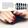 24 Stück Falsche Nägel Quadratisches Muster Aufdrücken Flache künstliche Nagelspitzen Elegant Vollständige Umhüllung Maniküre Dekoration