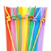 JIAYAN Disposable Colorful Bent Drinking Straws