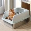For Edelstahl-Çöpfe Mit Deckel, Hohe Seite, Große Katzentoilette, Geeignet Für Große Und Kleine Katzen, Absorbiert Keinen Geruch
