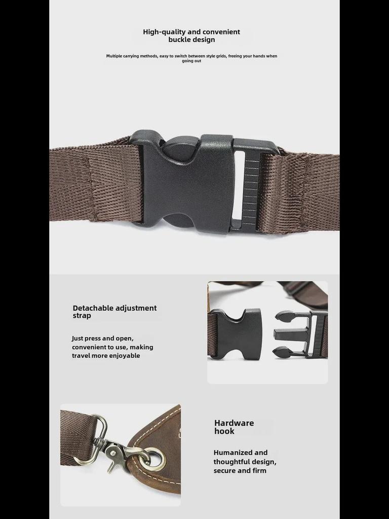 Men's Denim Leather Leg Bag for Outdoor Sports and Motorcycle Riding