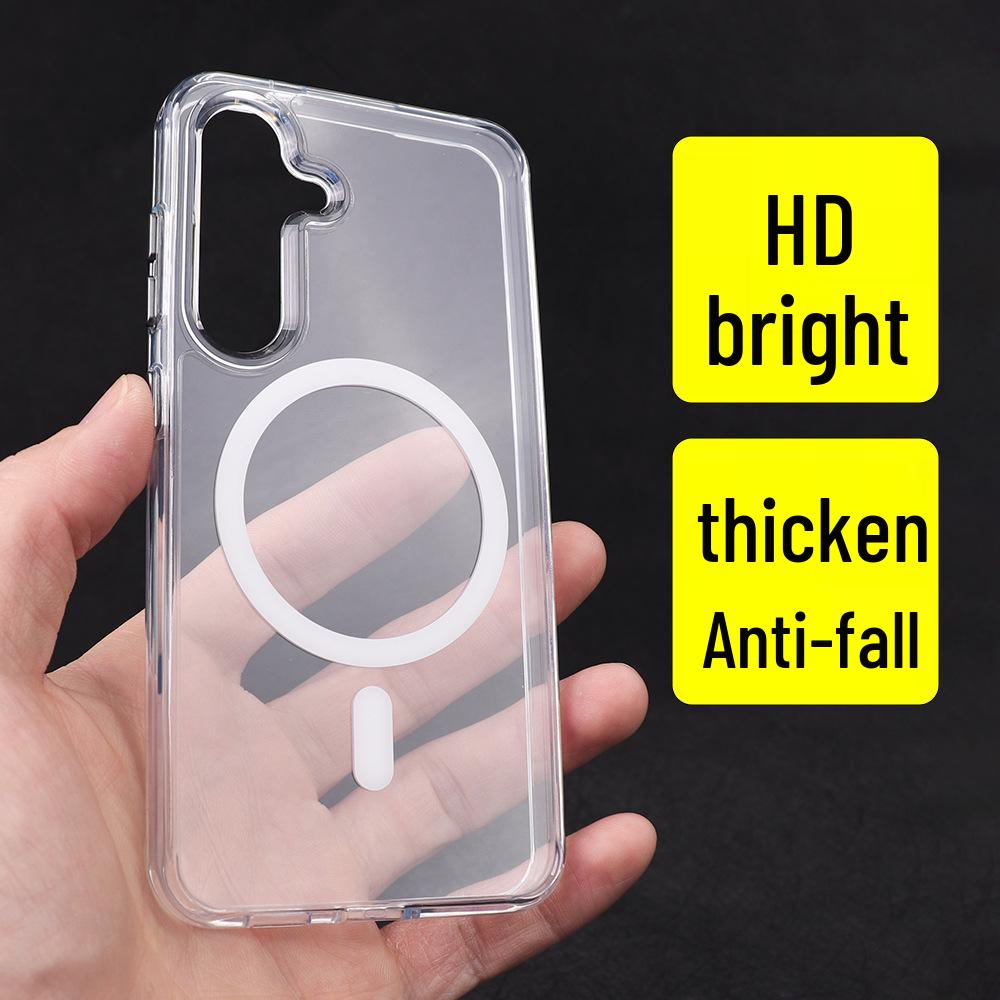 Samsung S26 Phone Case: PC+TPU Frosted Magnetic EDGE for S25 Ultra & S24 Plus, Two-in-One Design