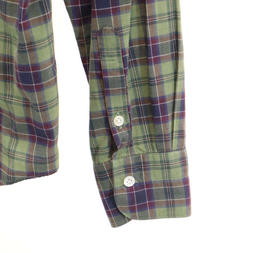 Nano Universe Made In Japan Check Pattern Long Sleeve Someros Co. Cotton Shirt Men's Used