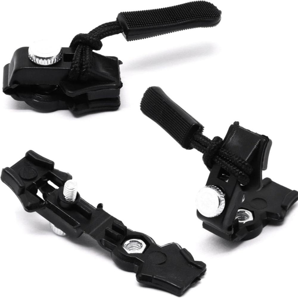 6/3 Stück Universeller Reißverschluss-Schieber Schnellinstallation Abnehmbarer Reißverschlusskopf für Jacken Gepäcktaschen Ersatz Schieberverschluss Reparatur