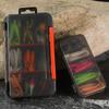 75/35pcs/Set Lure Boxed Soft Bait Perch Warbler Fish Worms Lure Threaded Curly Tail Maggot Bionic Bait Fake Baits Jig Head Hooks 260319