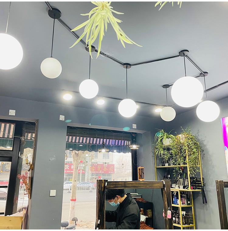 Acrylic Milk White Round Pendant Light - Modern Minimalist Frosted Ball Lighting for Store or Wedding Décor, 220V.