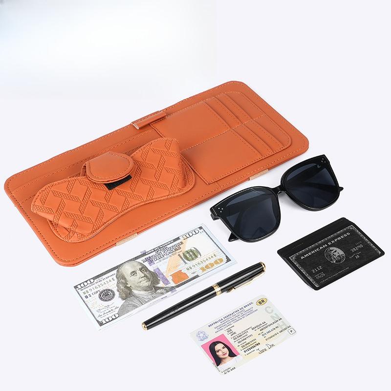 Car Visor Glasses Clip Car Multi-function Storage Box Bill Clip Car Multi-function Storage Bag Sunglasses Clip