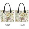  Floral Daisy Tote Bag Casual Large Capacity Handbag for Daily Use