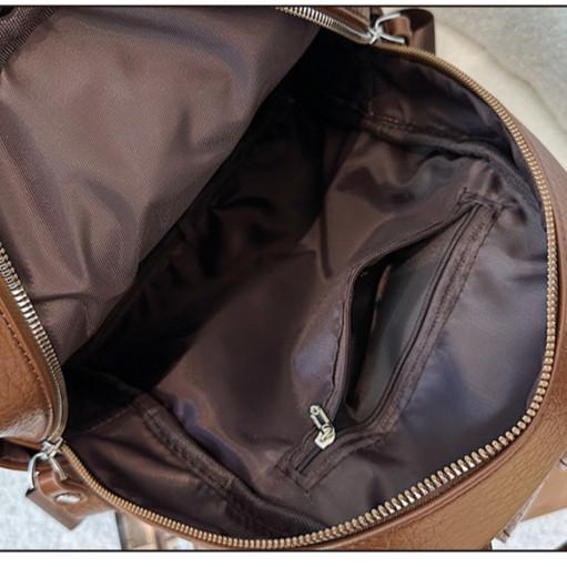 IELGY Fashionable All-Match Ladies Backpack Trendy Soft Leather Work Commuter Travel Backpack
