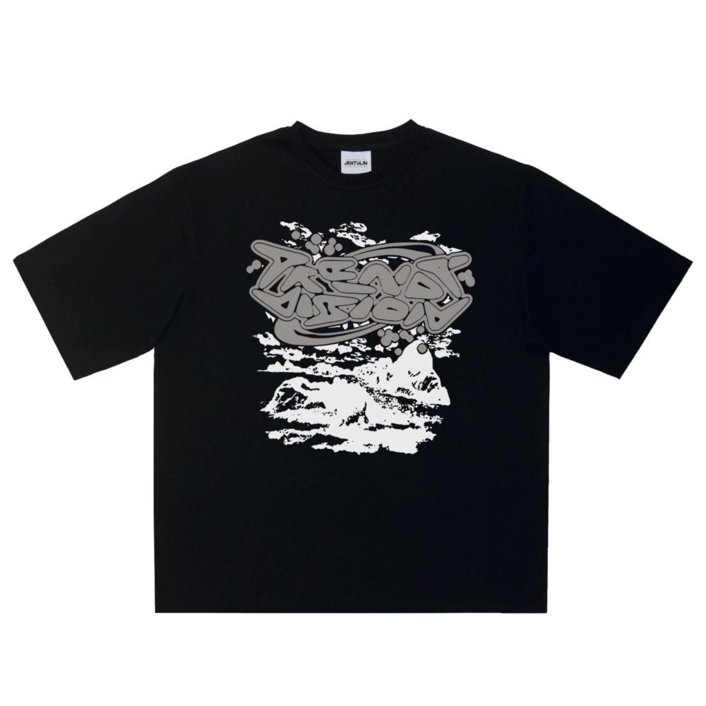 Streetwear Harajuku Print Tshirt Y2K Retro Unisex Hip Hop Mens Clothing Hip Hop Short Sleeve Top Cotton Fashion Korean Tee Goth