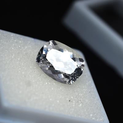 6.65 Ct Natural White Sapphire Cushion Cut CERTIFIED Pendant Size Loose Gemstone