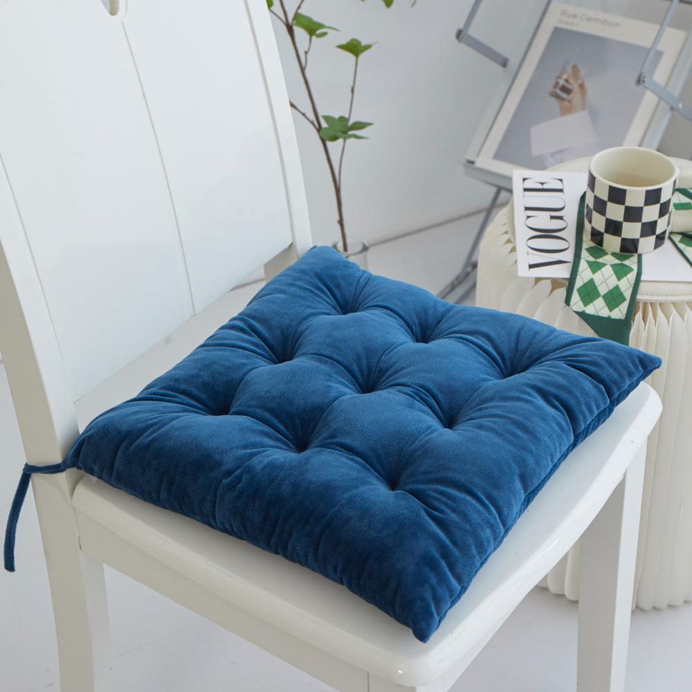 

Подушка для квадратного стула, однотонная, пушистая, толстая, эластичная, подушка для сиденья, современный домашний декор, подушка для улицы, моющаяся в машине, 40x40 см 40x40x7cm