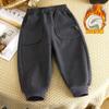 Children's Fleece-Lined Trousers New Winter Collection Boys' Thickened Baby Warm Trousers Girls' Long Trousers Sports Trousers Children's Trousers