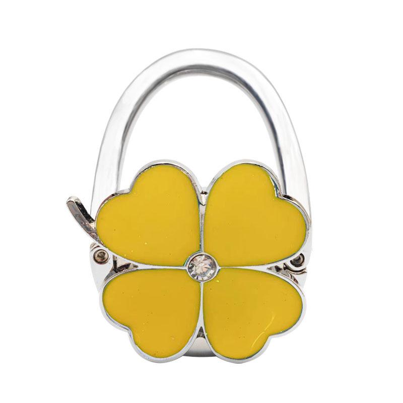 Four-Leaf Clover Enamel Handbag Hook - Zinc Alloy Hanger