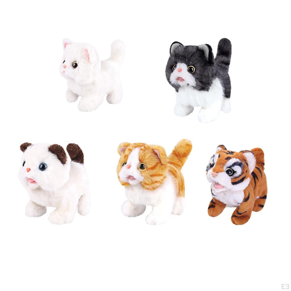 Cute Electric Cat Plush Toy Musical Gift Soft for Toddlers Kids Baby