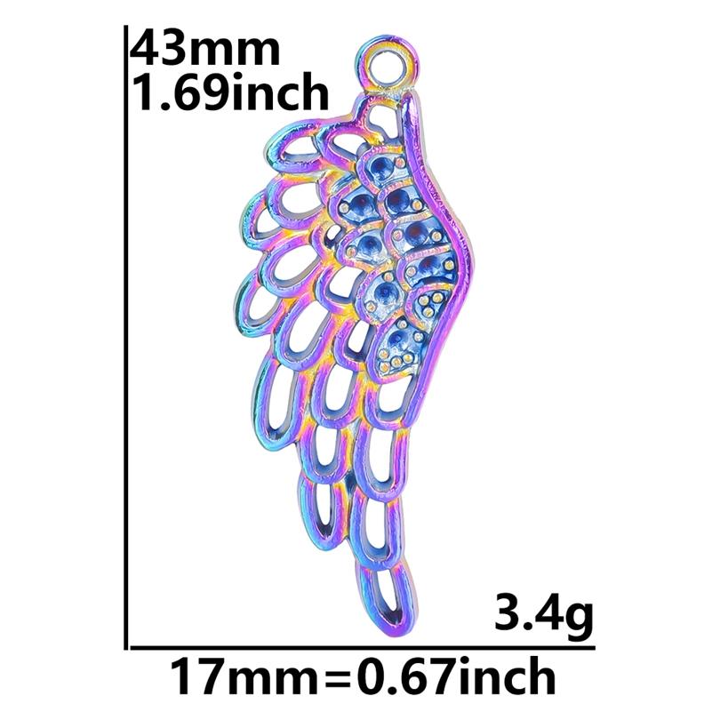 10pcs/Lot Multistyle Animal Pendants Rainbow Charms For Jewelry Making Supplies Eagle Bat Elephant Charm Frog Duck Shark Pendant