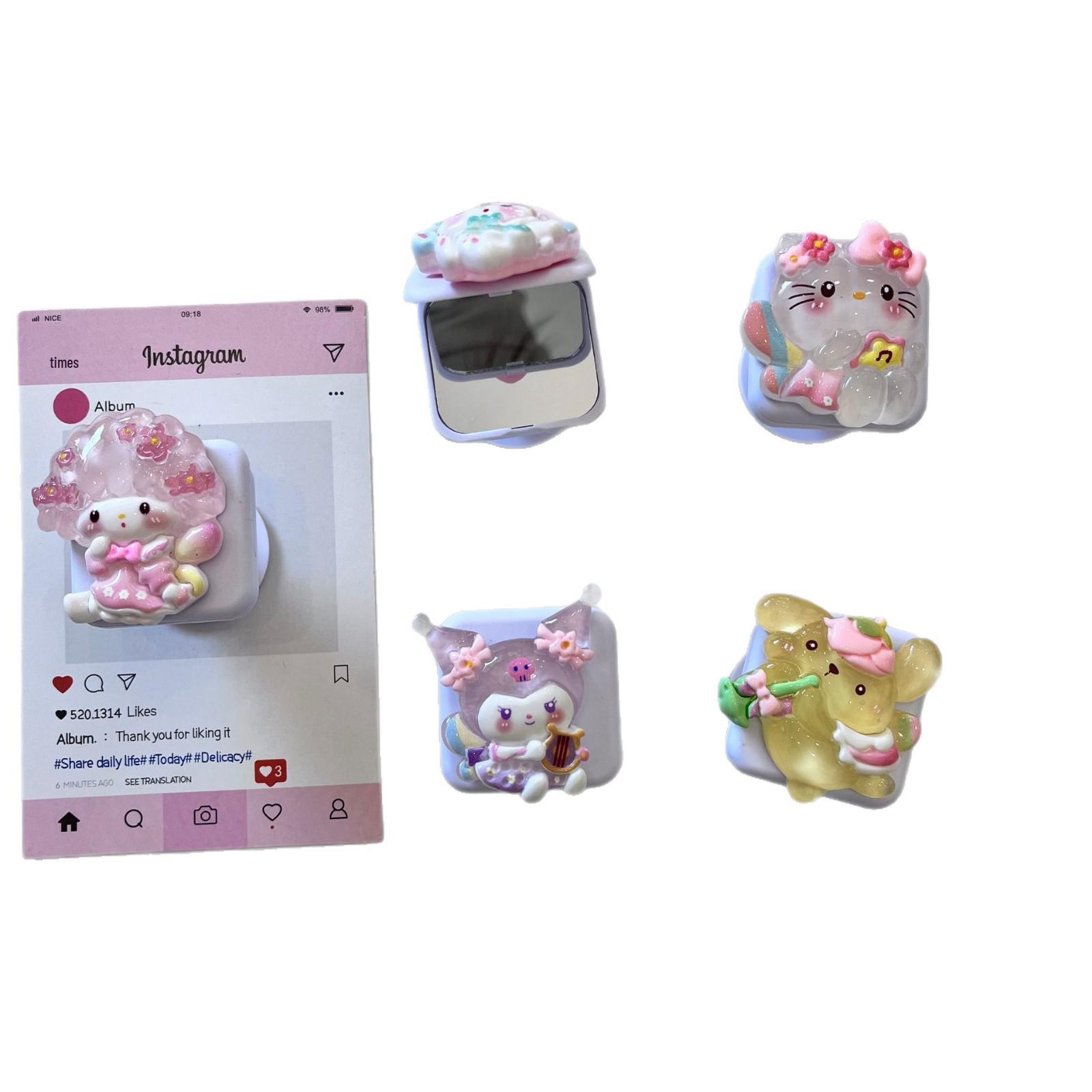 

Cartoon Luminous Flower Fairy Phone Grip & Mirror Stand Flip Mirror Stand - 1