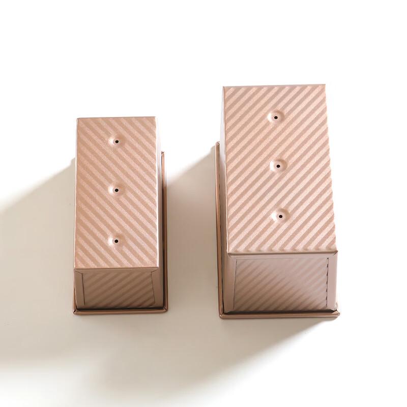 Форма для кекса «Розовое золото» с волнистыми бортиками и крышкой