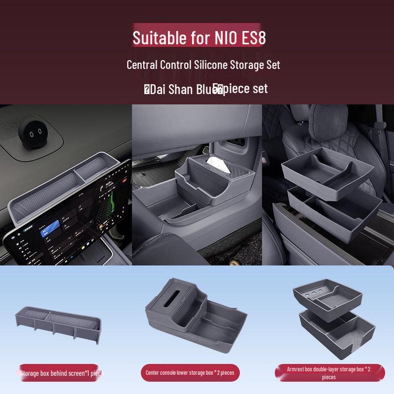 NIO ES8 Rear Console Glasses Organizer - Compatible with 26 Models, Car Storage Accessory