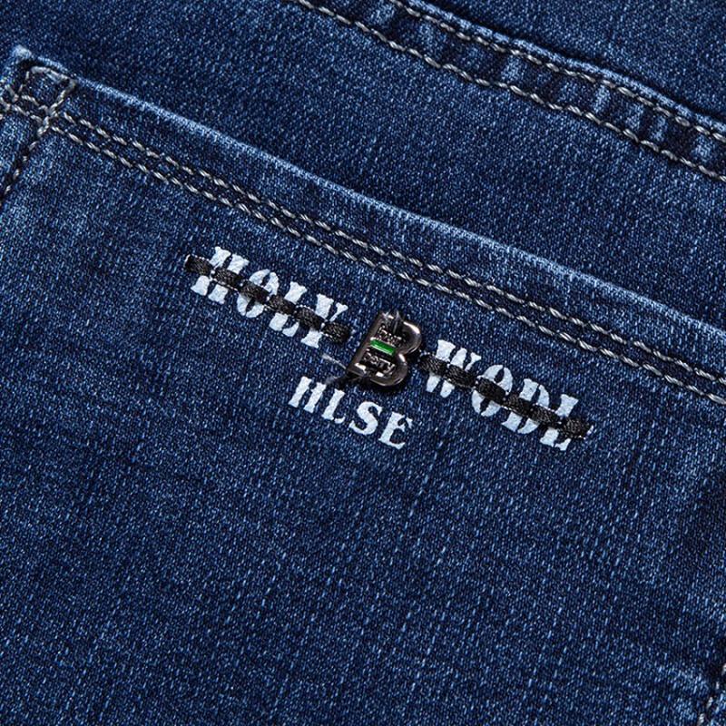 Hengyuanxiang Men's Straight-Leg Stretch Jeans